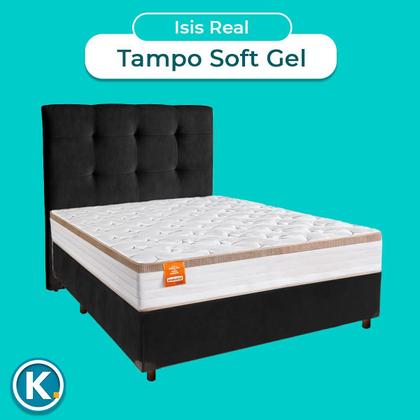 Imagem de Kit Cama Box + Cabeceira + Colchão Casal Molas Ensacadas - Isis Real - Inducol
