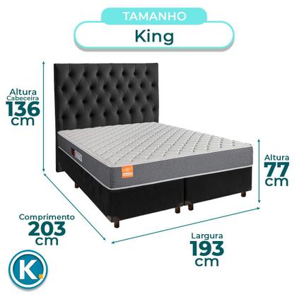 Imagem de Kit Cama Box + Cabeceira + Colchão King D23 - Pro - Inducol