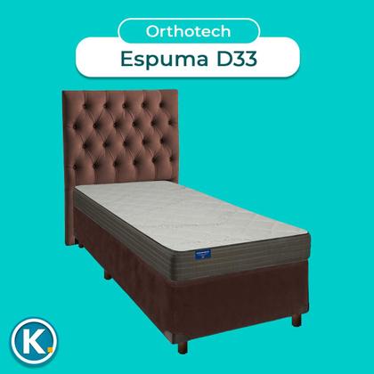 Imagem de Kit Cama Box + Cabeceira + Colchão Solteiro D33 - Orthotech - Inducol