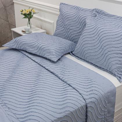 Imagem de Kit cama casal aspen supreme - ondas azul