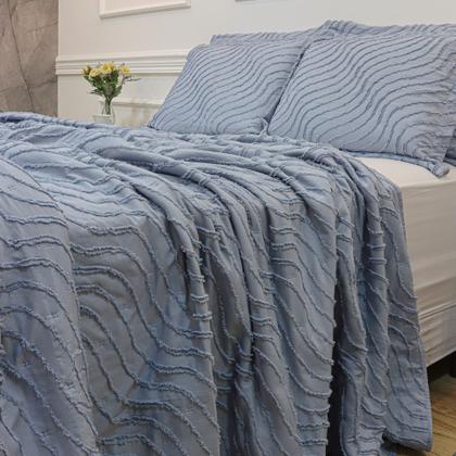 Imagem de Kit cama casal aspen supreme - ondas azul
