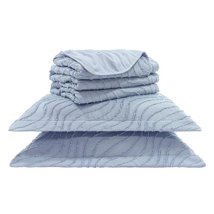 Imagem de Kit cama casal aspen supreme - ondas azul