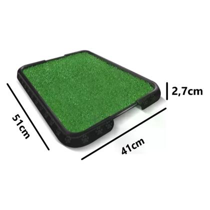 Imagem de Kit Cama Pequeno P/ Pet Rosa Lavável + Tapete Sanidog Grama