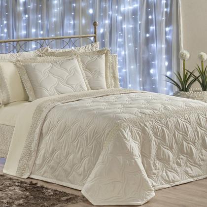 Kit Cama Queen Royalle Bege 7 Peças - A Criativa Enxovais Imagem de Kit Cama Queen Royalle Bege 7 Peças