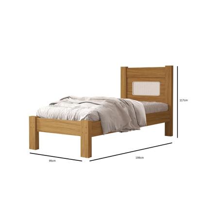 Imagem de Kit Cama Solteiro Para Quarto MDF Com Cômoda 4 Gavetas Com 1 Porta Sapateira Design Atemporal Moderno
