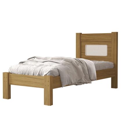 Imagem de Kit Cama Solteiro Para Quarto MDF Com Cômoda 4 Gavetas Com 1 Porta Sapateira Design Atemporal Moderno