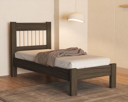 Imagem de Kit Cama Solteiro Para Quarto MDF Com Guarda Roupa 3 Portas 2 Gavetas Design Classico Moderno Linha Bela