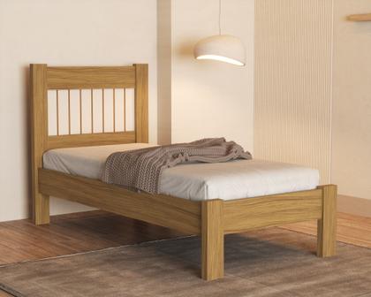 Imagem de Kit Cama Solteiro Para Quarto MDF Com Guarda Roupa 3 Portas 2 Gavetas Design Classico Moderno Linha Bela