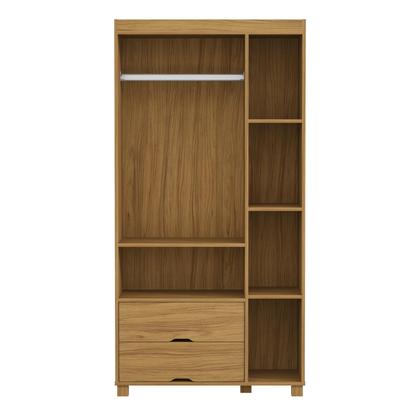 Imagem de Kit Cama Solteiro Para Quarto MDF Com Guarda Roupa 3 Portas 2 Gavetas Design Classico Moderno Linha Bela