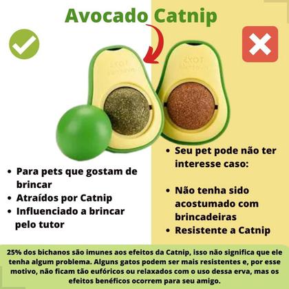 Imagem de Kit Cama Suspensa De Janela Para Gatos Com Brinquedo Abacate Cat Nip