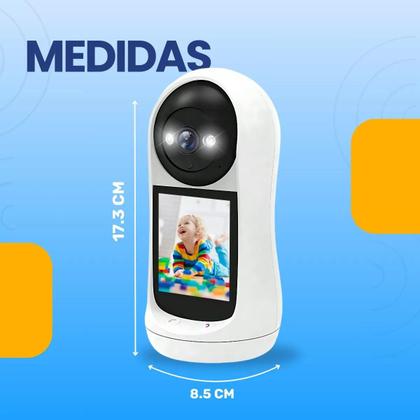 Imagem de Kit Câmera Baba Videochamada Monitor Smart Wifi C/ Sd 32gb