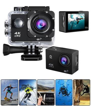Imagem de KIT Câmera De Ação M10 4K + 32gb + Bateria Extra Controle Remoto Wifi Filmadora Sport Moto Bike Esportiva