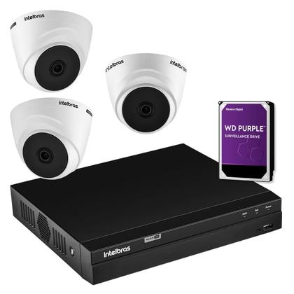 Imagem de Kit Câmera de Segurança Intelbras com 2 Câmeras de Segurança Dome 720p