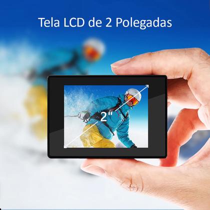 Imagem de Kit Câmera Eken H9R 4K WiFi 64GB+ 02 Baterias+ Carregador+ Bastão Estabilizador de Imagem EIS Controle Remoto