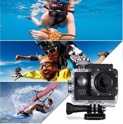 Imagem de Kit Câmera Filmadora Action Sports Cam 1080P + Acessórios