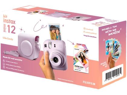 Imagem de Kit Câmera Instax Mini 12 Lilás com 10 Filmes Macaron