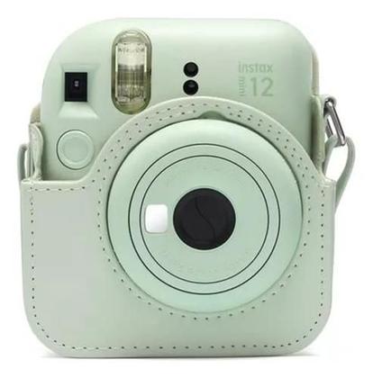 Imagem de Kit Câmera Instax Mini 12 Verde Bolsa Filme Fotos Reveladas Instantâneas Presente Retrô Spray Art
