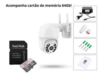 Imagem de Kit Câmera Ip Icsee Hd 1080p Com Cartão De Memória 64gb