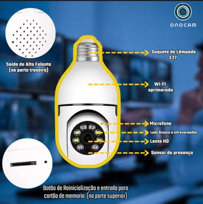 Imagem de Kit câmera lâmpada 2 Unidades 360