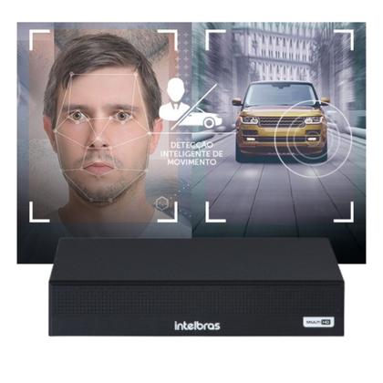 Imagem de Kit Câmeras de Segurança DVR Intelbras MHDX 3104C, 2 câmeras VHD 3220B, 2.8mm, IR 20m, Full HD coloridas à noite com áudio, HD 500GB, Acess.