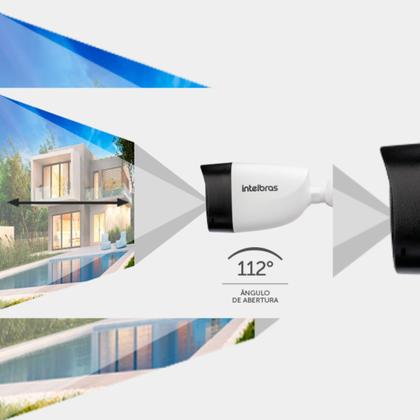 Imagem de Kit Câmeras de Segurança DVR Intelbras MHDX 3104C, 2 câmeras VHD 3220B, 2.8mm, IR 20m, Full HD coloridas à noite com áudio, HD 500GB, Acess.