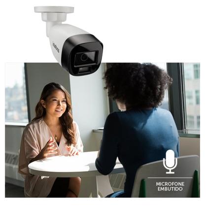 Imagem de Kit Câmeras de Segurança DVR Intelbras MHDX 3104C, 2 câmeras VHD 3220B, 2.8mm, IR 20m, Full HD coloridas à noite com áudio, HD 500GB, Acess.