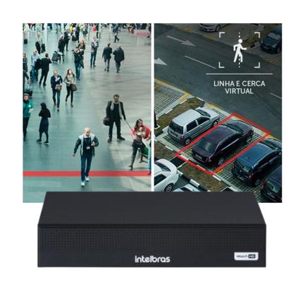 Imagem de Kit Câmeras de Segurança DVR Intelbras MHDX 3104C, 2 câmeras VHD 3220B, 2.8mm, IR 20m, Full HD coloridas à noite com áudio, HD 500GB, Acess.