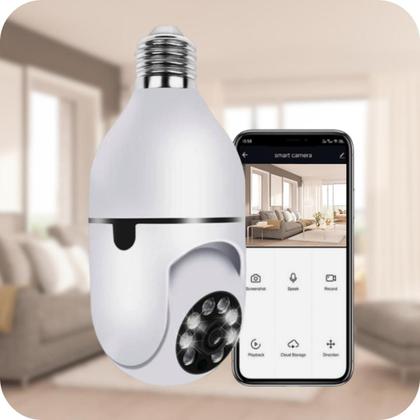 Imagem de Kit Câmeras de Segurança WiFi 360º com Visão Noturna, Sensor de Movimento e LED  Proteção Completa para Sua Casa