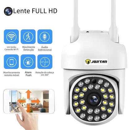 Imagem de kit Câmeras Segurança Externa Wifi  Zoom 4x lançamento 2024 Rotativa Prova Dágua visão noturna sensor infravermelho 