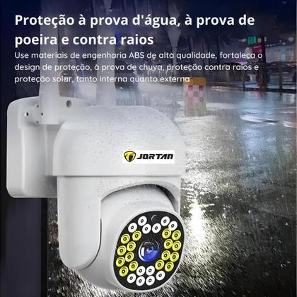 Imagem de kit Câmeras Segurança Externa Wifi  Zoom 4x lançamento 2024 Rotativa Prova Dágua visão noturna sensor infravermelho 