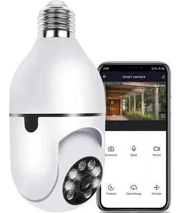 Imagem de Kit Câmeras WiFi Inteligente com Visão Panorâmica de 360 Graus, led Sensor de Movimento e Visão Noturna para Segurança 
