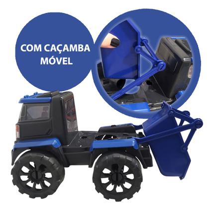 Imagem de Kit Caminhão Brinquedo Betoneira Cabe Tudo Caçamba Construção Grande Obra Infantil