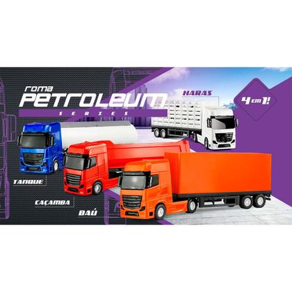 Imagem de Kit Caminhões Roda Livre - Petroleum Series - 4 em 1 - Roma Brinquedos