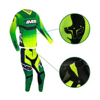 Imagem de Kit Camisa Calça Ims Revo Extreme 2024 Trilha Motocross Enduro Verde