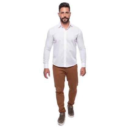 Imagem de Kit Camisa Social Masculina Manga Longa Slim 3 Cores Iguais