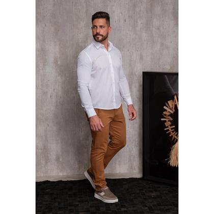 Imagem de Kit Camisa Social Masculina Manga Longa Slim 3 Cores Iguais