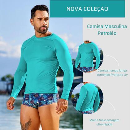 Camisa De Natação Manga Longa INGEAR - Proteção Solar UPF 50+ Para Meninos