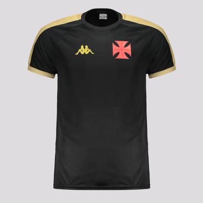 Imagem de Kit Camisas Kappa Vasco Supporter Branca e Preta