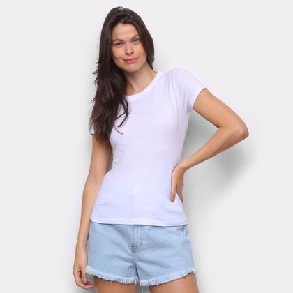 Imagem de Kit Camiseta Básica Hering Manga Curta Feminina 2 Peças