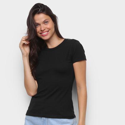 Imagem de Kit Camiseta Básica Hering Manga Curta Feminina 2 Peças