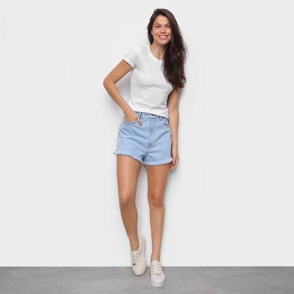 Imagem de Kit Camiseta Básica Hering Manga Curta Feminina 2 Peças