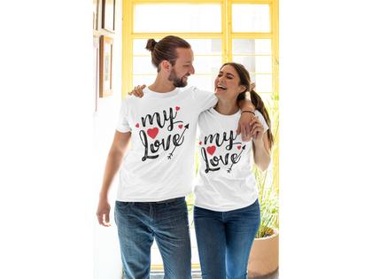 Imagem de Kit Camiseta Casal Dia dos Namorados Noivos Casados Branca