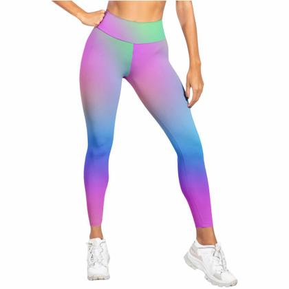 Imagem de Kit Camiseta Feminina Academia Legging Cos Alto Fitness Musculacao Caminhada Treino