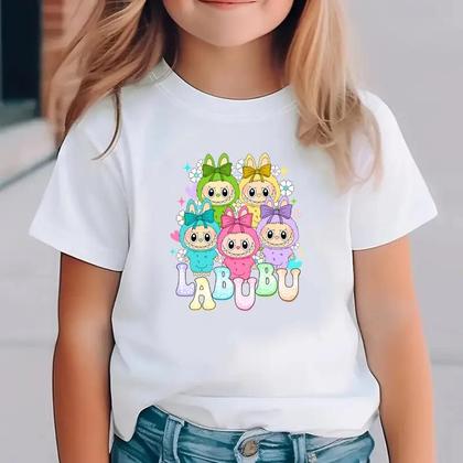 Imagem de Kit Camiseta Turma Labu Mãe e Filha cor Branca Look Família Estiloso