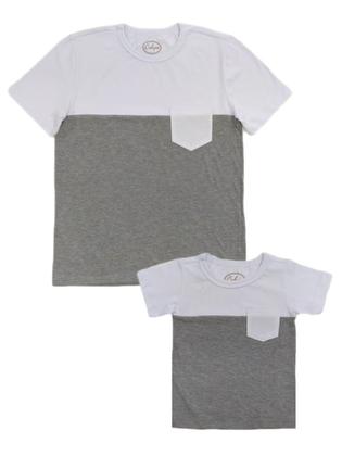 Imagem de Kit Camisetas Tal Pai Tal Filho Com Bolso Papai Plus Size