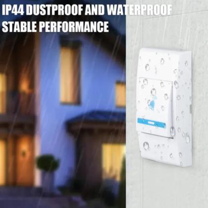 Imagem de Kit campainha sem fio dupla com 2 receptores e acionador 100m com 36 toques longo alcance residencial comercial digital