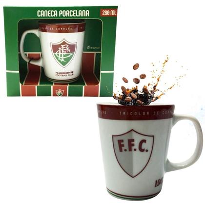 Imagem de Kit Caneca Branca Porcelana 260Ml + Taça 330Ml Bebidas Força