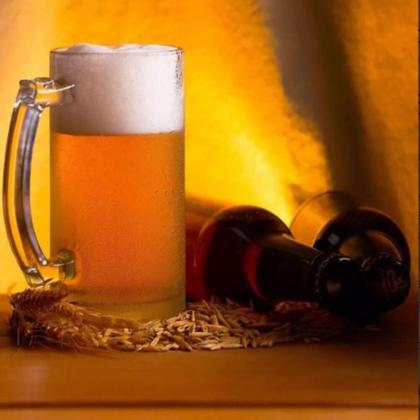 Imagem de Kit Caneca Chopp Campainha Chama Sino Vidro Premium Copo Vidro Cerveja 450Ml