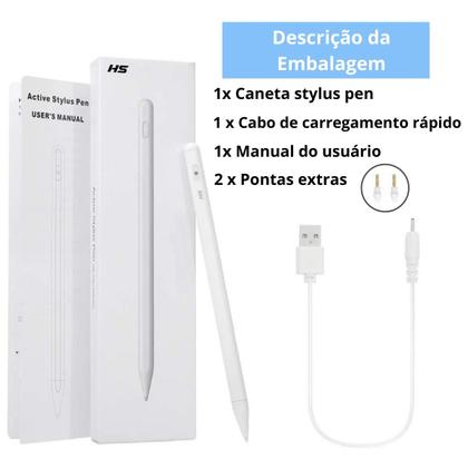 Imagem de Kit Caneta C/ Palm Rejection + Capa p iPad 6 ª ger 9.7" Protetora com Espaço para caneta Anti Impacto Proteção Total Capinha Smart Case Robusta