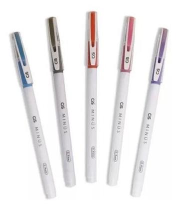 Imagem de Kit Caneta colorida Esferográfica Cis Minus 5 Unidades Macia